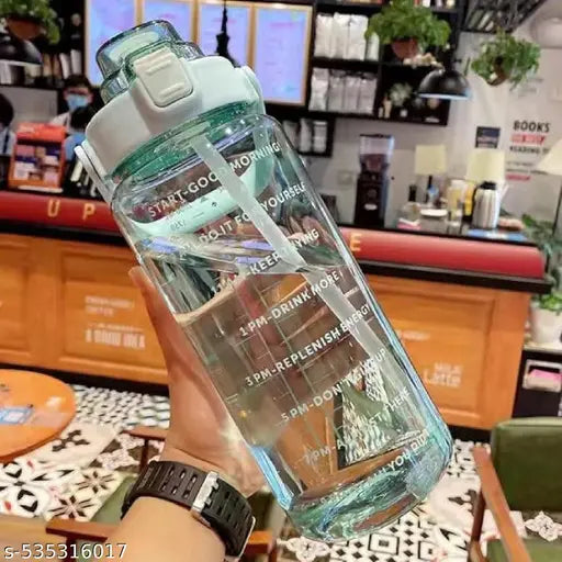 2 L Transparent Motivational Water Bottles