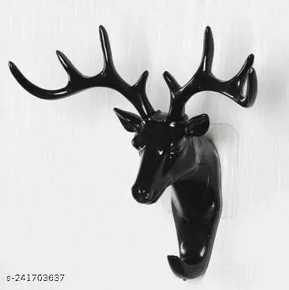 Black Deer Head Antique Design Key Holder