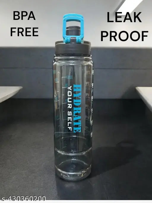 GYM WATER BOTTLE Unbreakable Water Bottle 1 L with Motivational Time Marker