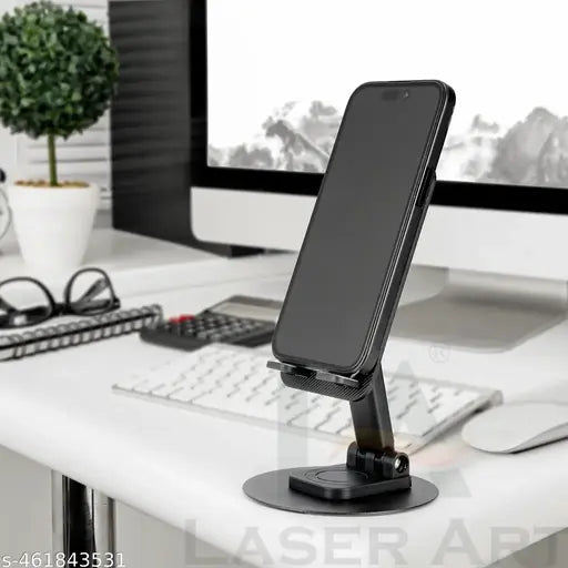 Mobile Holder FlexiGrip 360° Rotatable & Portable Tabletop Mobile Stand with Stable Metalic Base
